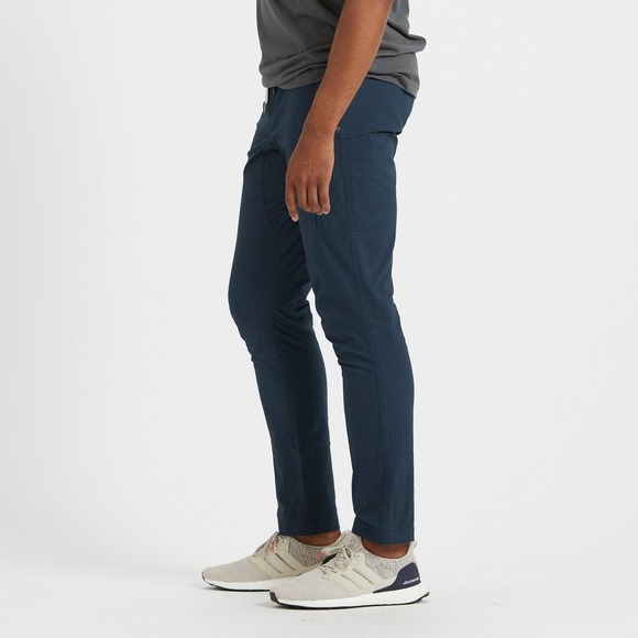 VUORI Ripstop Pant Indigo Tapered Leg Cotton Zip Pocket Stretch Casual Men's M - Picture 4 of 14